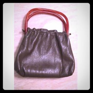 Vintage Tortoise Shell Leather Clutch